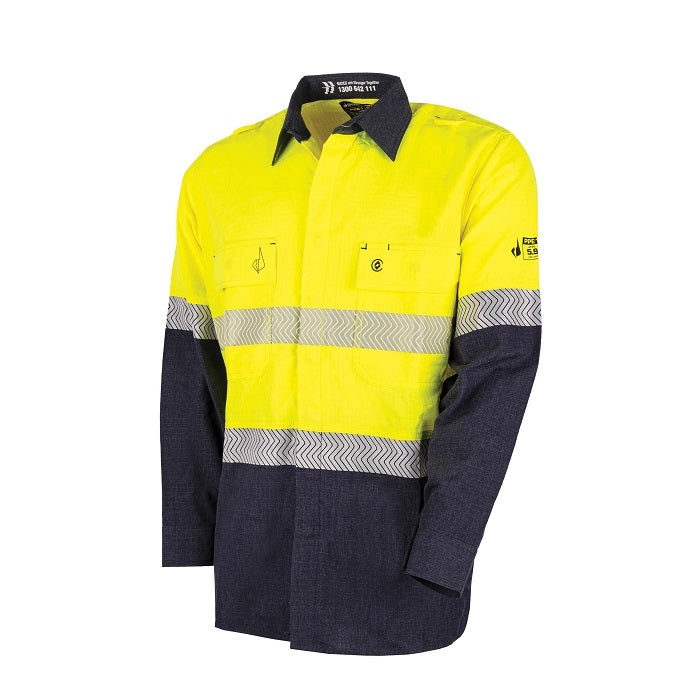 Bool BW2505T1 Lightweight PPE1 Two Tone FR Shirt With Segmented FR Reflective Tape