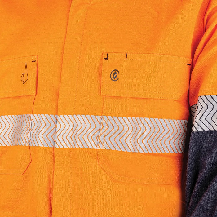 Bool BW2505T1 Lightweight PPE1 Two Tone FR Shirt With Segmented FR Reflective Tape