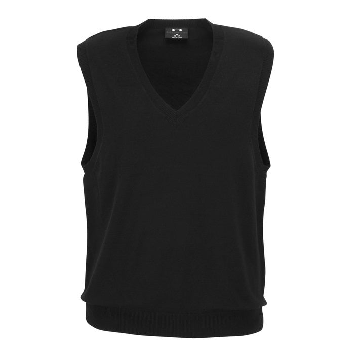 Biz Collection LV3504 Ladies V-Neck Knit Vest - Black - Front View