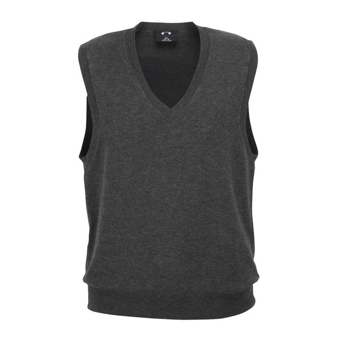 Biz Collection LV3504 Ladies V-Neck Knit Vest - Charcoal - Front View