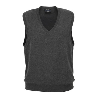 Biz Collection LV3504 Ladies V-Neck Knit Vest - Charcoal - Front View