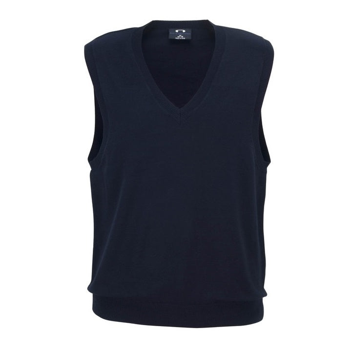 Biz Collection LV3504 Ladies V-Neck Knit Vest - Navy - Front View