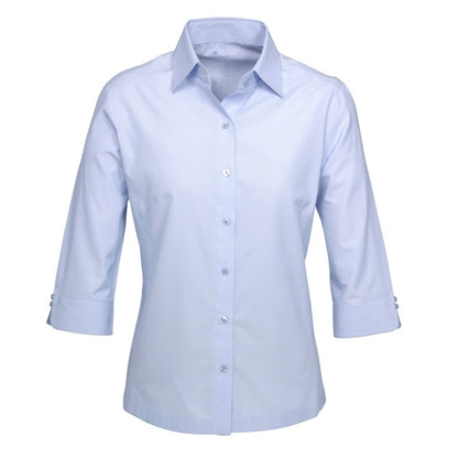 Biz Collection S29521 Ladies Ambassador 3/4 Shirt - Blue - Front View