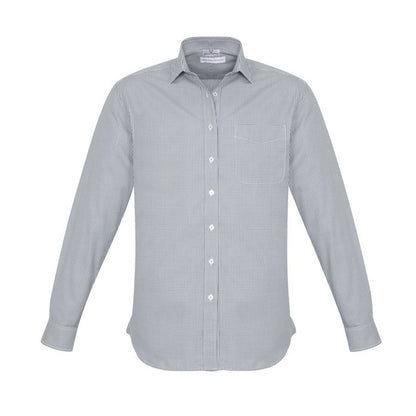 Mens silver grey professional easy care Biz Collection S716ML Ellison Mens Shirt