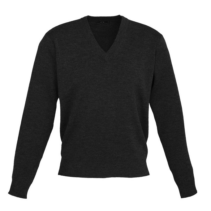 Mens Black Easy fit design , long wearing,  anti pill machine washable professional workplace Biz Collection WP6008 Woolmix Mens Knit Pullover