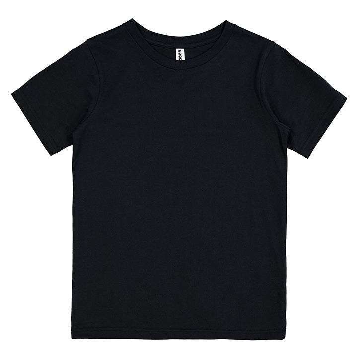 Black t-shirt on a white background
