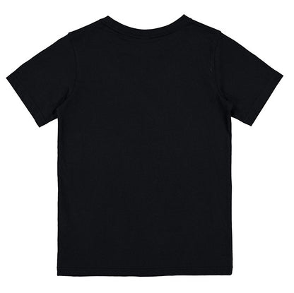 Black t-shirt on a white background