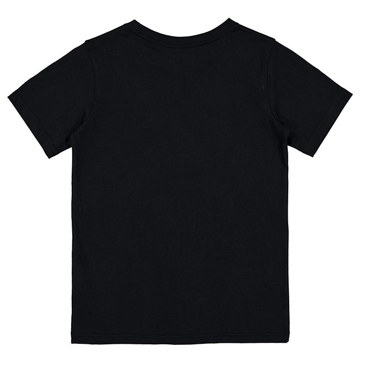 Black t-shirt on a white background