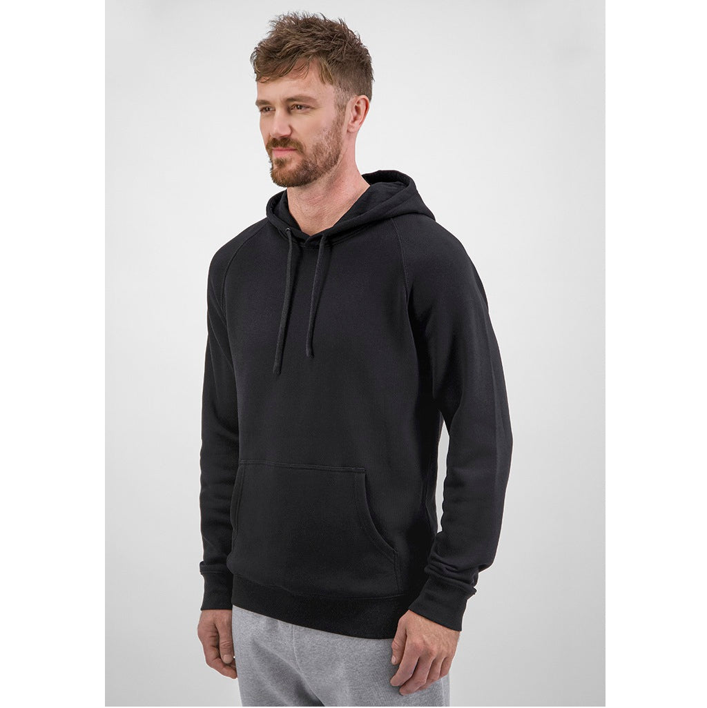 Man wearing a black hoodie on a white background