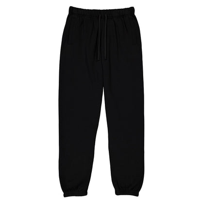 Black sweatpants on a white background