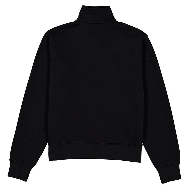 Black half-zip sweatshirt on a white background