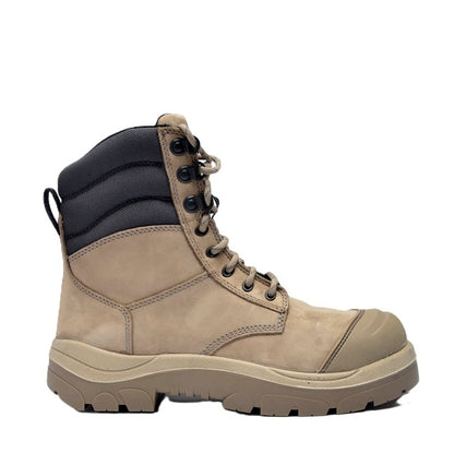 Wide Load 890SZ Stone 8 Zip Side Safety Boots