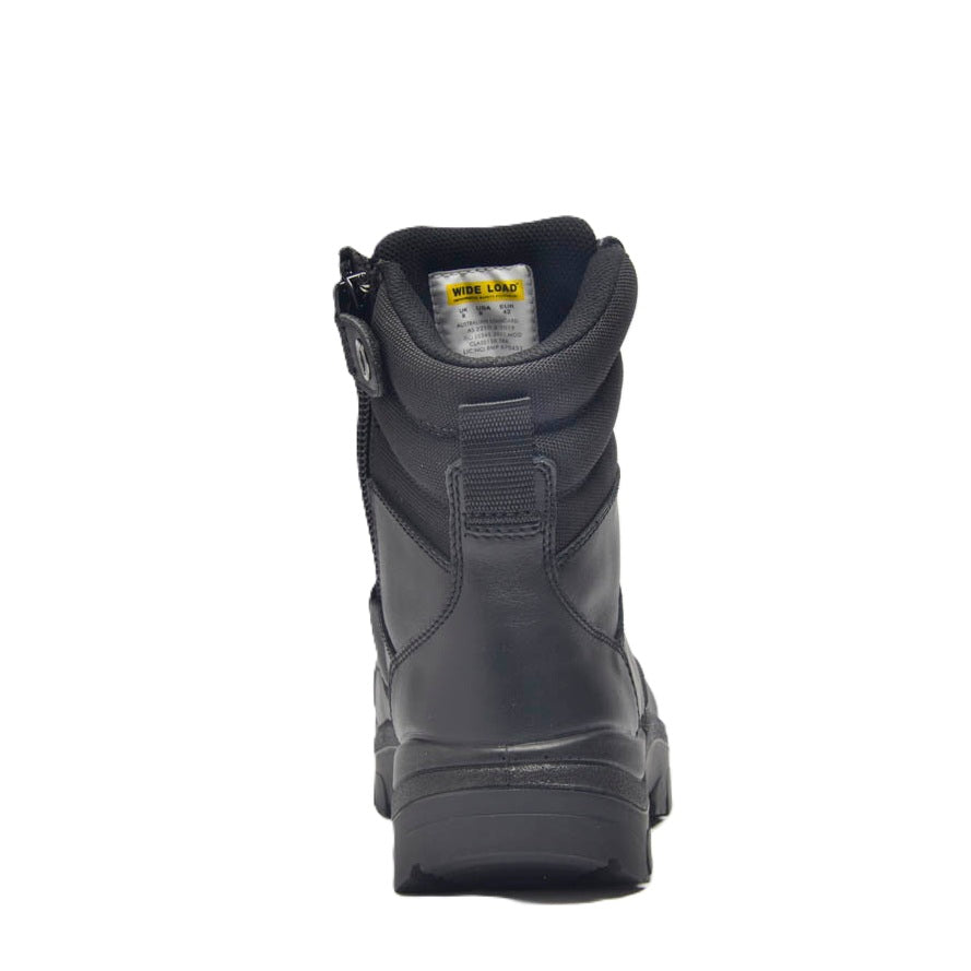 Wide Load 890BZ Black 8 Zip Side Safety Boots