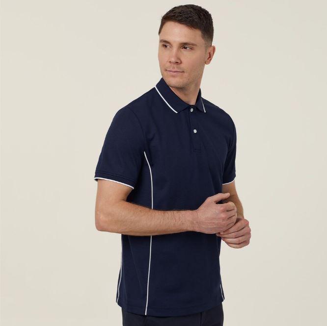 NNT CATJA2 Antibacterial Polyface Short Sleeve Tipped Polo