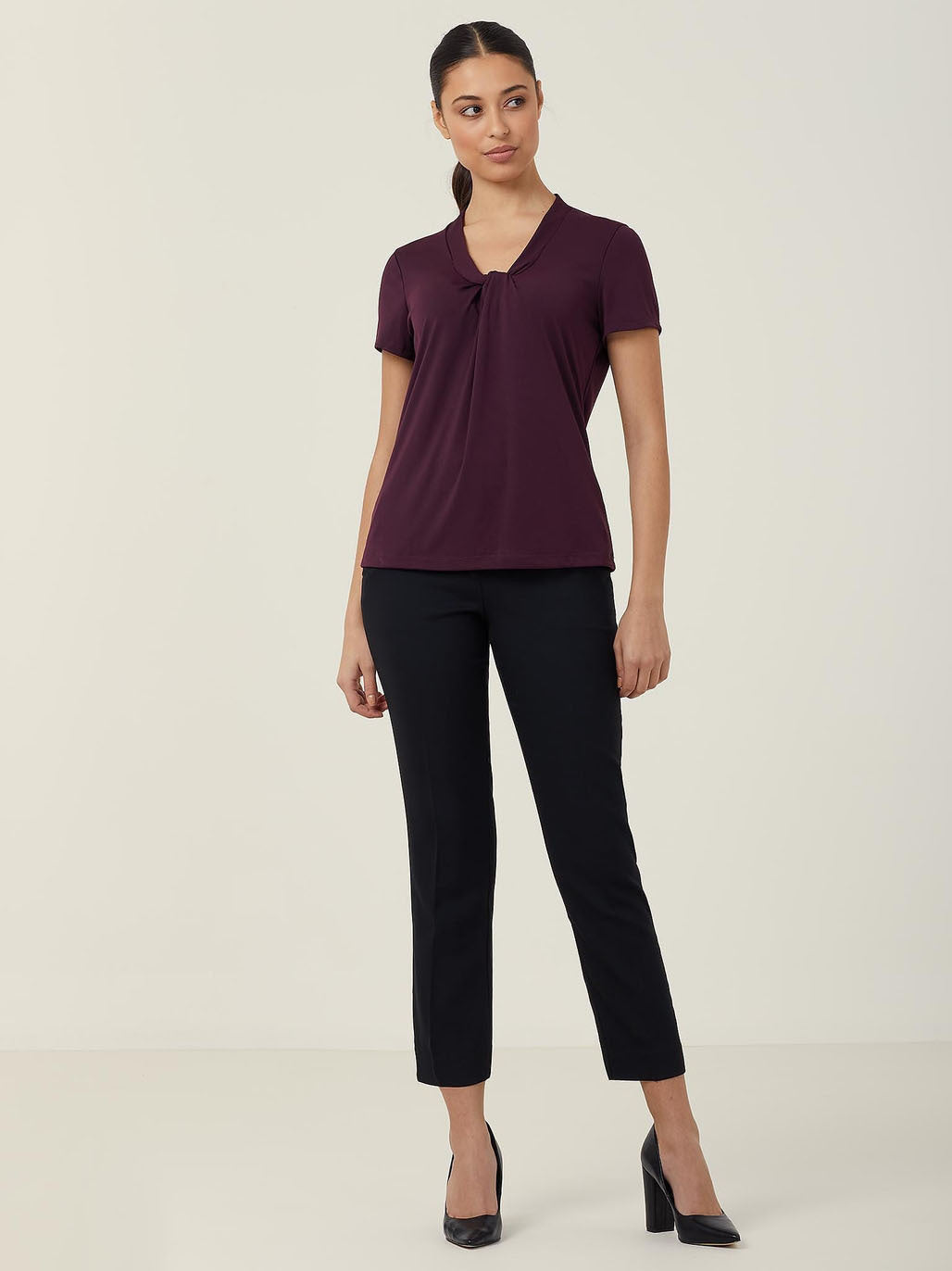 NNT CATUFS Matt Jersey Twist Neck S/S Top