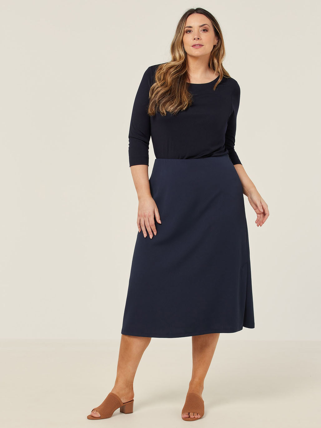 NNT CATUSX Matt Jersey Boat Neck 3/4 Sleeve Top