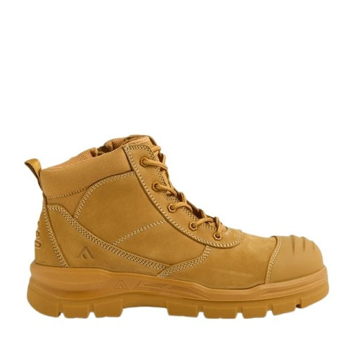 Wheat Heat and Slip Resistant Colorado CF12345 Shogun Zip-sided Scuff Cap Safety Boots