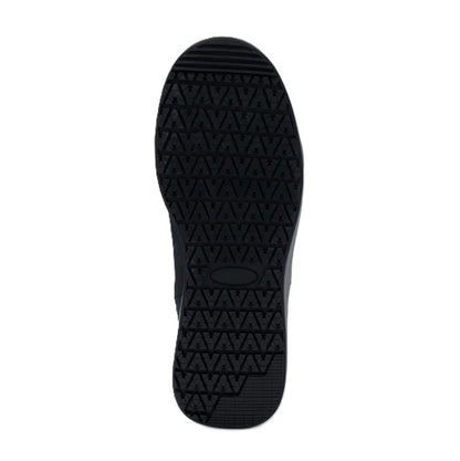 Black shoe sole with geometric pattern on a white background