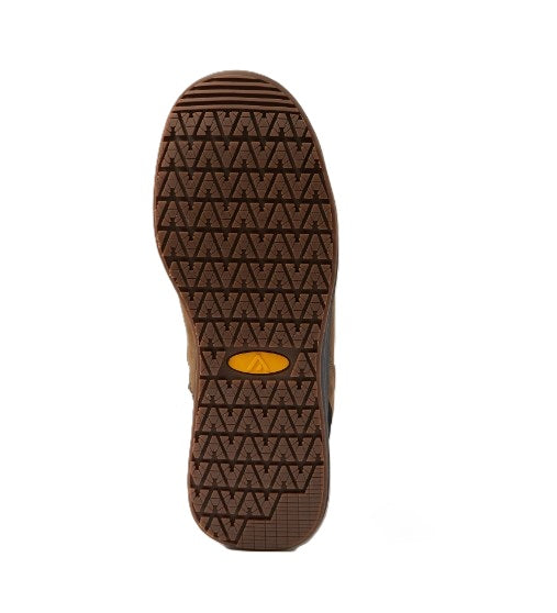 Brown safety boot sole with a textured pattern and Colorado logo on a white background