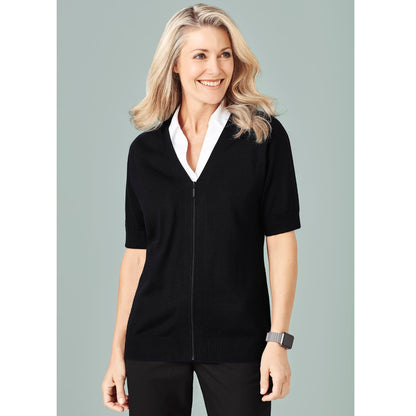 Bizcare CK962LC Womens Zip Front Short sleeve cardigan