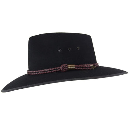 Statesman S0040090 Countryman Fur Felt Hat Black