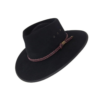 Statesman S0040090 Countryman Fur Felt Hat Black