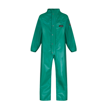 Maxisafe CPC980 Chemmaster PVC Coveralls - Green - Front View
