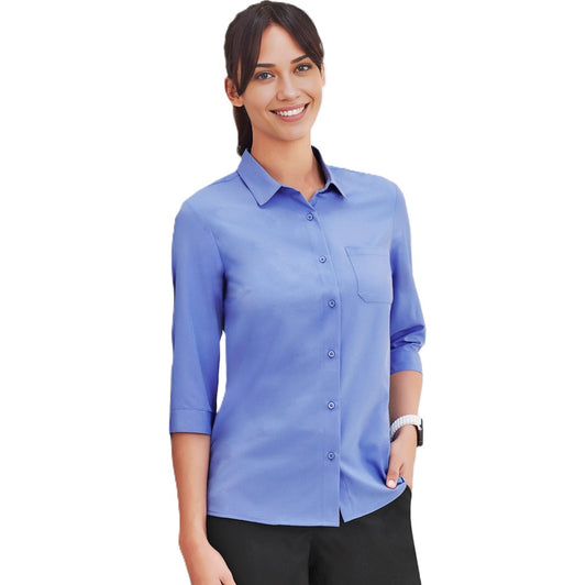 Biz Care CS951LT Womens Florence Plain 3/4 Sleeve Shirt