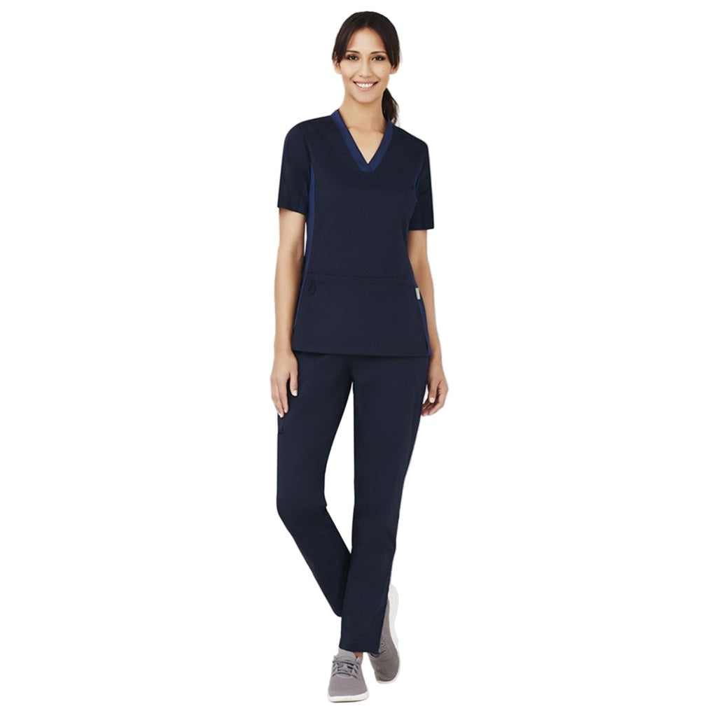 Biz Care CST043LS Womens Riley Stretch Scrub Top