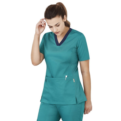 Biz Care CST043LS Womens Riley Stretch Scrub Top