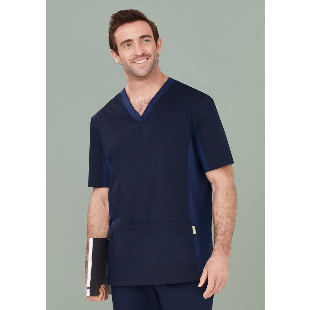 Biz Care CST043MS Mens Riley Stretch Scrub Top