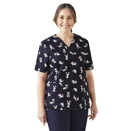 Biz Care CST147LS Womens Best Friends Scrub Top