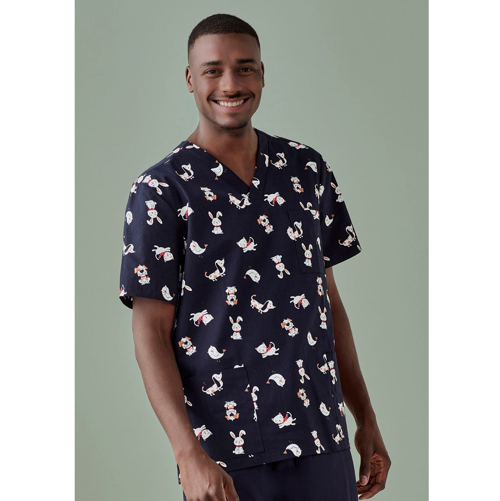 Biz Care CST147MS Best Friends Mens Scrub Top