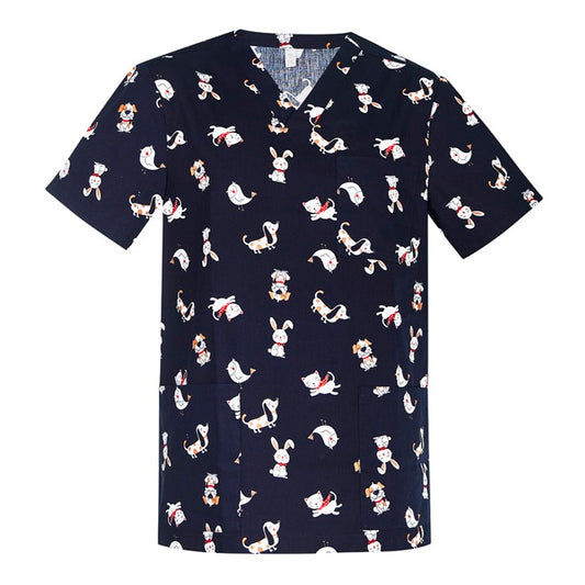 Biz Care CST147MS Best Friends Mens Scrub Top