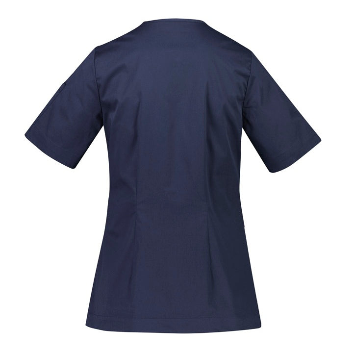 Biz Care CST240LS Parks Womens Zip Front Crossover Scrub Top