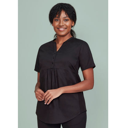 Biz Care CST243LS Rose Womens Tunic Scrub Top