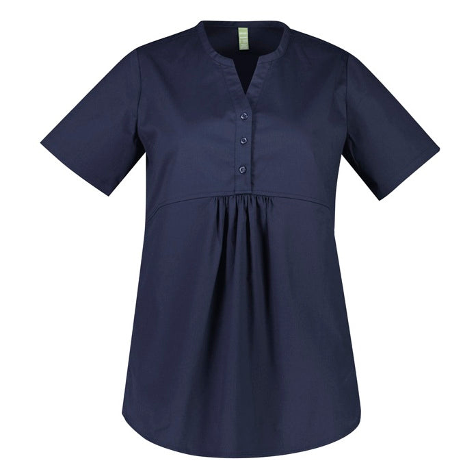 Biz Care CST243LS Rose Womens Tunic Scrub Top