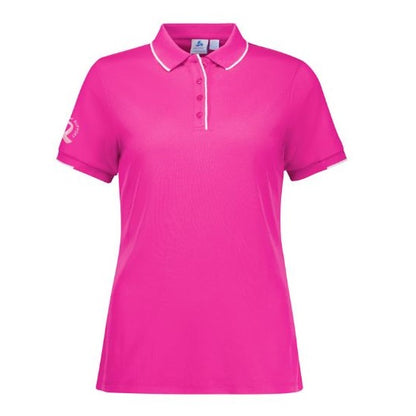 Biz Care CST313LS Womens Pink Short Sleeve Polo