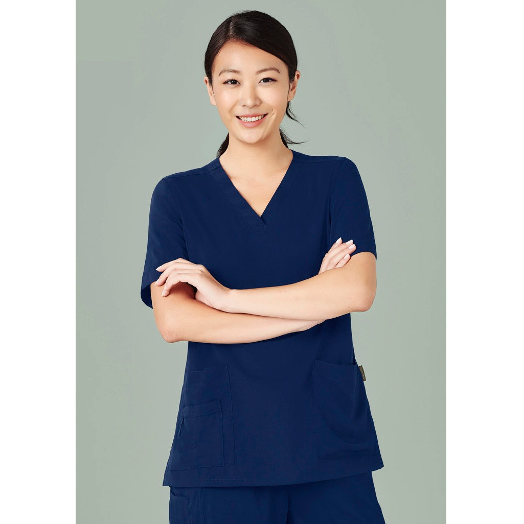 Biz Care CST941LS Ladies V Neck Scrub Top