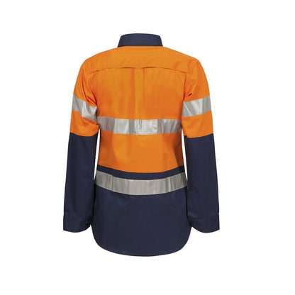Workcraft WSL501 Ladies HiVis 2-Tone Long Sleeve Shirt