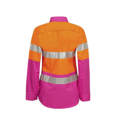 Workcraft WSL501 Ladies HiVis 2-Tone Long Sleeve Shirt