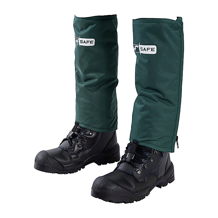 Green Water resistant leg gaiters made by SnakeSafe for farmers, snake catchers, professional or recreational use Clogger SSG31 SnakeSafe Snake Gaiters