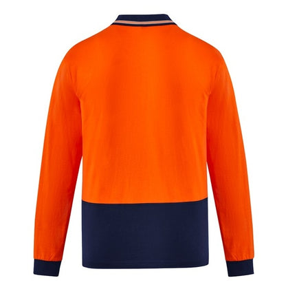 Syzmik ZH430 Mens HiVis Cotton L/S Polo