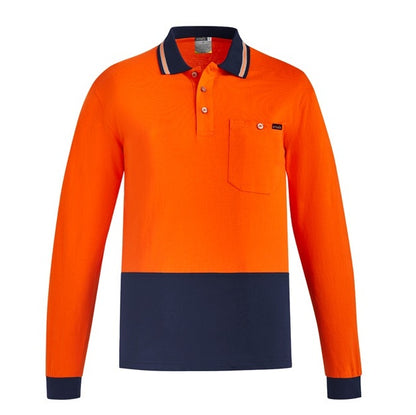 Syzmik ZH430 Mens HiVis Cotton L/S Polo