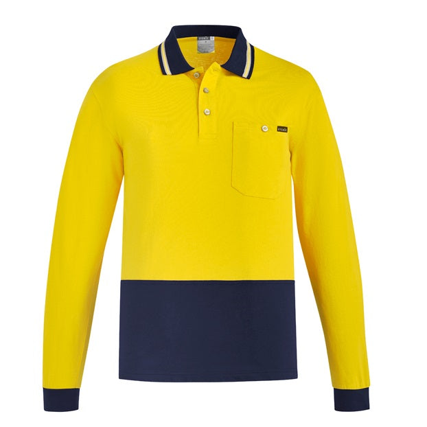 Syzmik ZH430 Mens HiVis Cotton L/S Polo