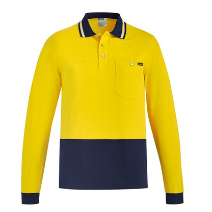 Syzmik ZH430 Mens HiVis Cotton L/S Polo