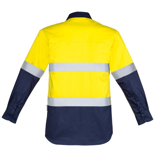 Syzmik ZW550 Mens HiVis Closed Front L/S Shirt - Hoop Taped