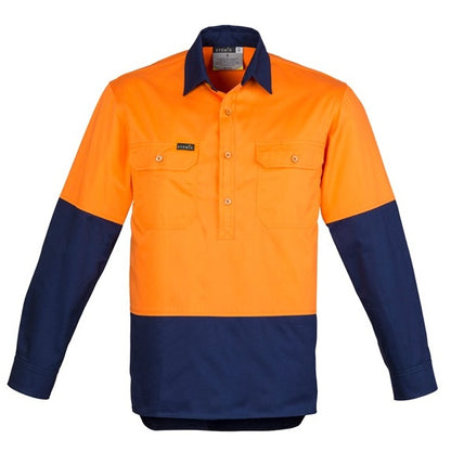 Syzmik ZW560 Mens HiVis Closed Front L/S Shirt