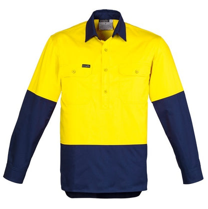 Syzmik ZW560 Mens HiVis Closed Front L/S Shirt