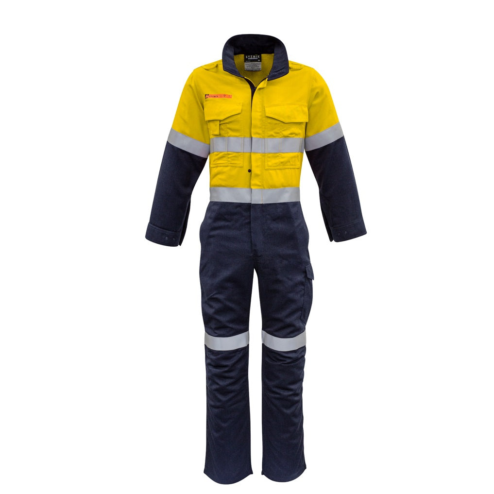 Syzmik ZC525 Mens Orange Flame HRC 2 Hoop Taped Spliced Overall